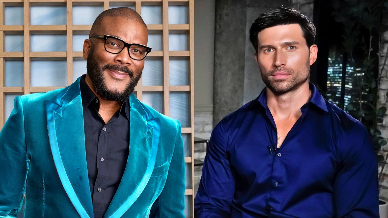 Tyler Perry in the IMDb Exclusive Portrait Studio in December 2024; Derek Dixon in an interview with ABC News Live in September 2025