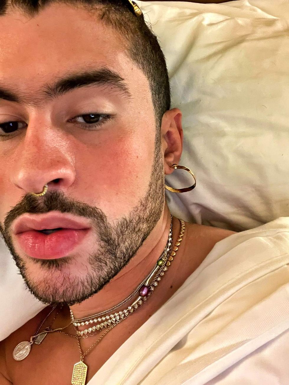 \u200b\u200bBad Bunny in selfie shared on X/Twitter