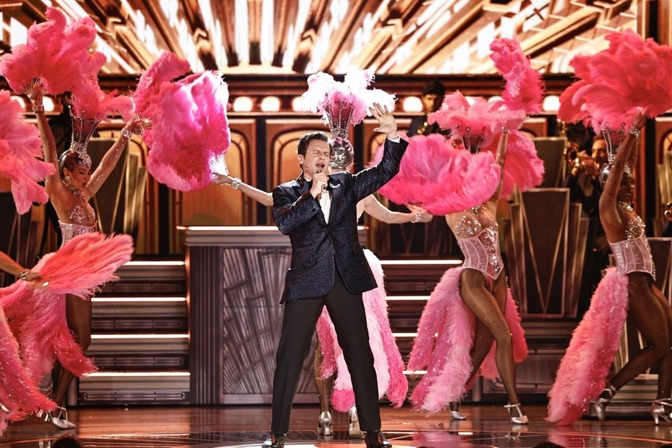 \u200b\u200bJonathan Groff performing a number from \u200bJust in Time\u200b at the 2025 Tony Awards