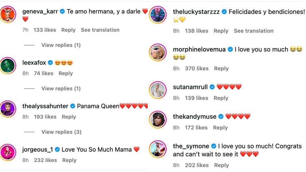 \u200b\u200bRuPaul's Drag Race\u200b alumni react to Xunami Muse's Instagram post about relocating to Panama