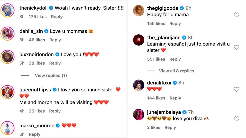 \u200b\u200bRuPaul's Drag Race\u200b alumni react to Xunami Muse's Instagram post about relocating to Panama