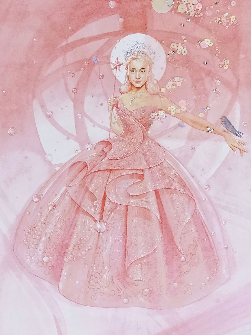 \u200bAn illustration of Glinda's gown