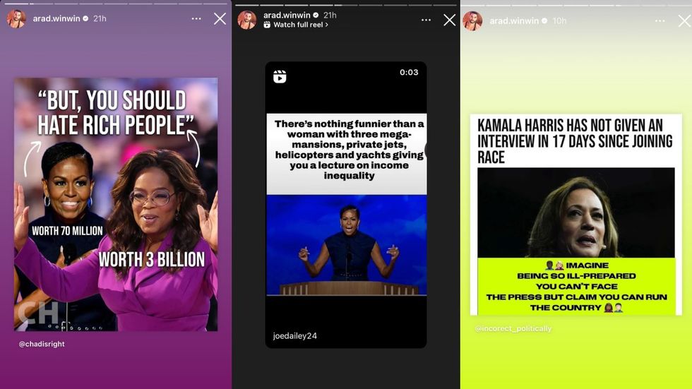 \u200bArad Winwin via Instagram\u200b stories