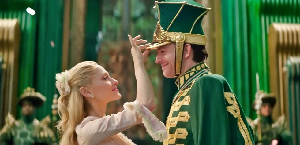 \u200bAriana Grande and Jonathan Bailey in \u200bWicked: For Good\u200b