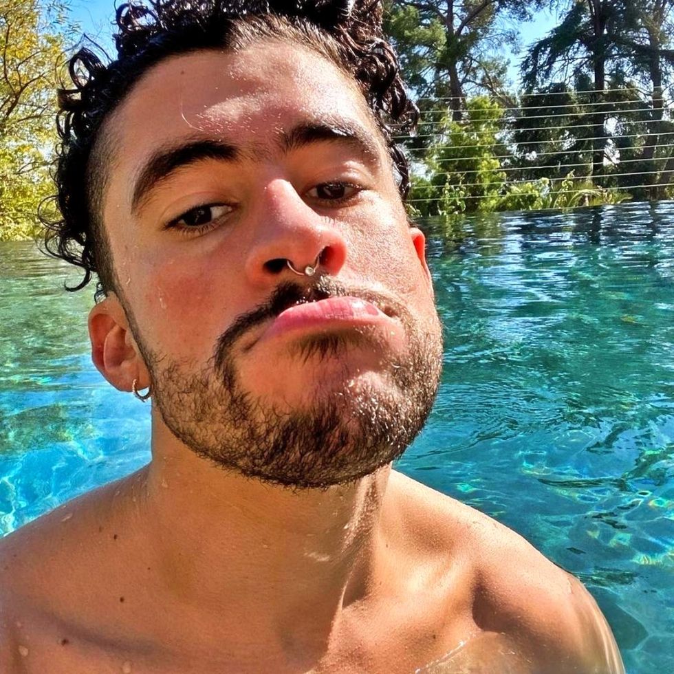 \u200bBad Bunny in selfie shared on Instagram