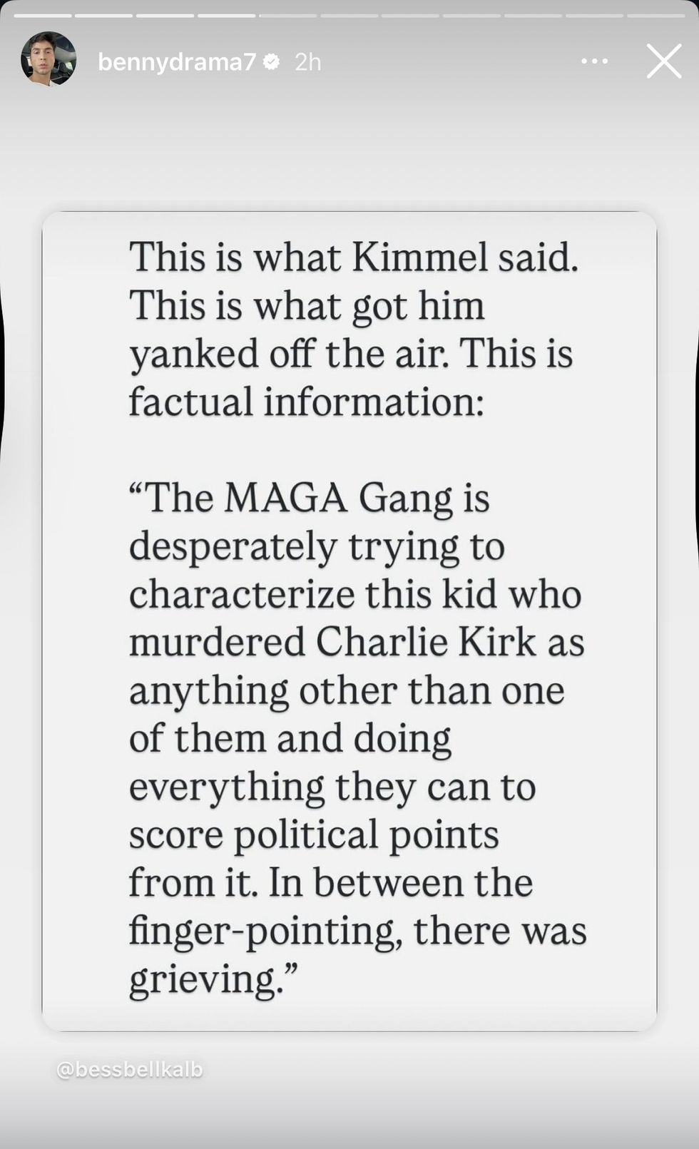 \u200bBenito Skinner via Instagram Story