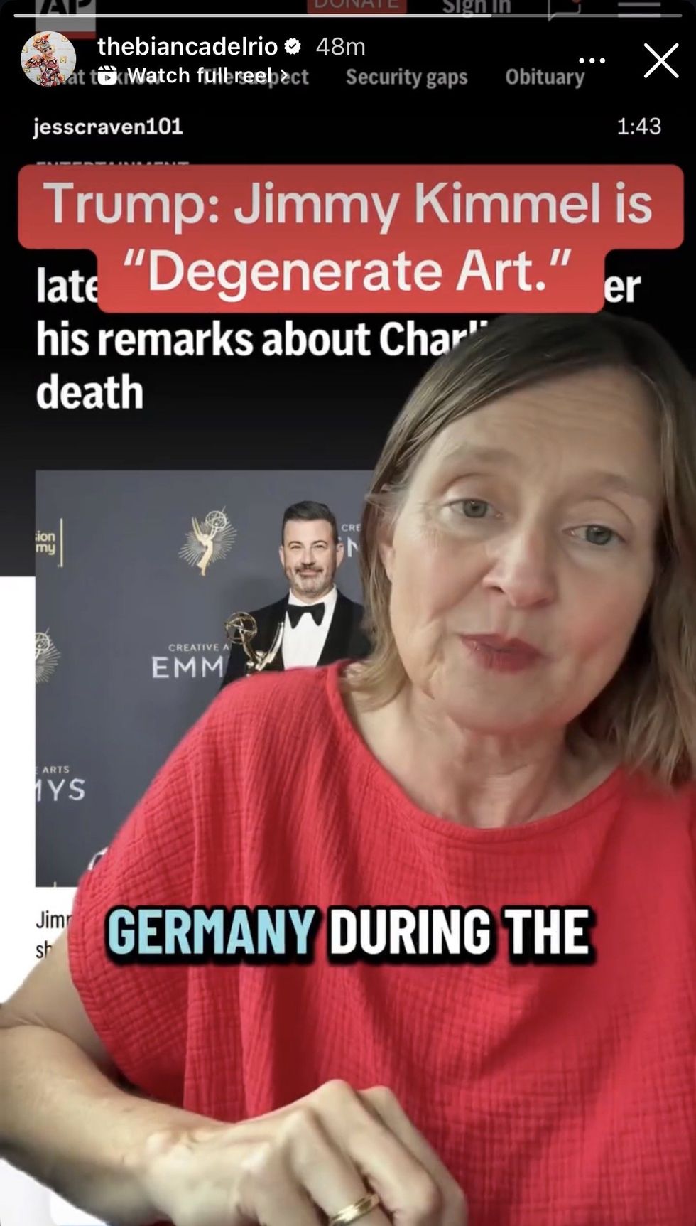 \u200bBianca Del Rio via Instagram Story