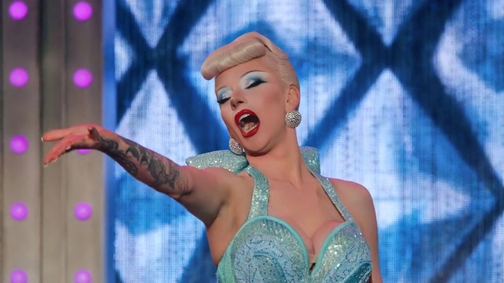 \u200bBosco performing in the Talent Invitational maxi challenge on RuPaul's Drag Race All Stars season 10 episode 11