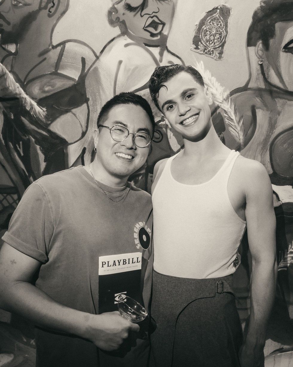 \u200bBowen Yang and Marty Lauter at a performance of Cabaret at the Kit Kat Club