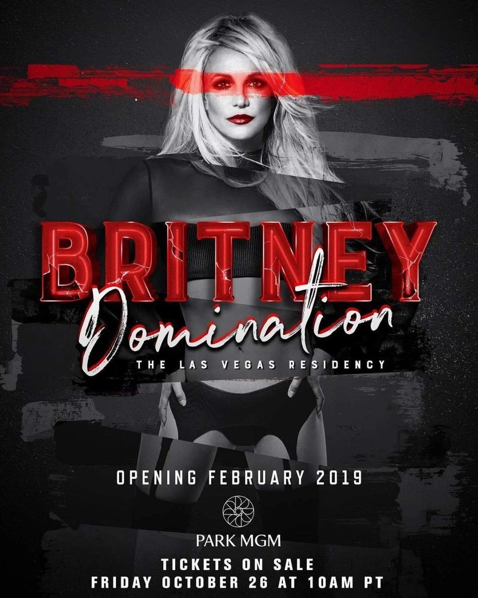 \u200bBritney Spears in a promotional image for \u200bBritney Domination\u200b, a Las Vegas residency scheduled for 2019 that never made it to opening night