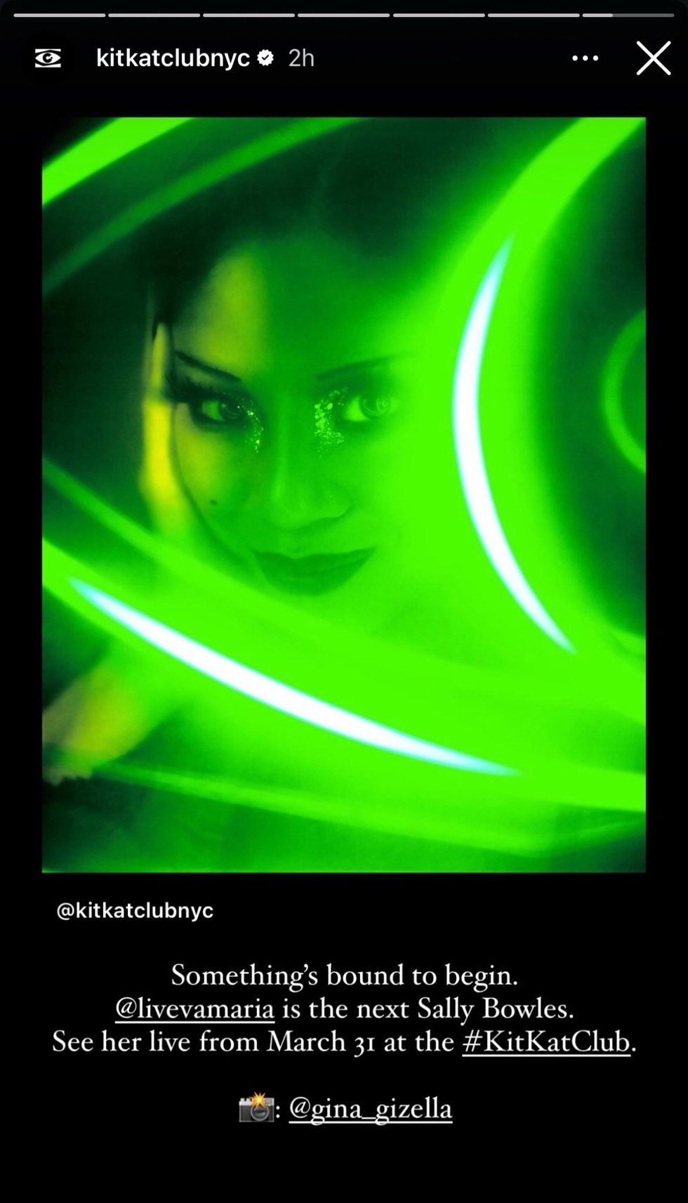 \u200bCabaret at the Kit Kat Club musical via Instagram story