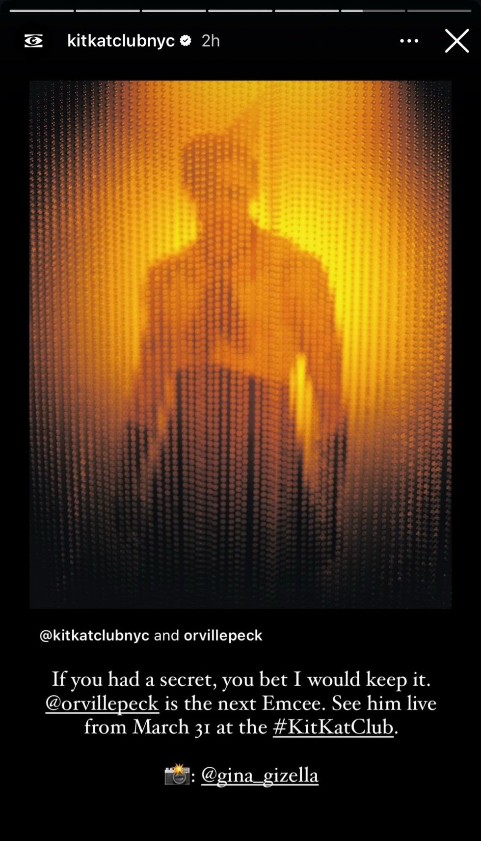 \u200bCabaret at the Kit Kat Club musical via Instagram story