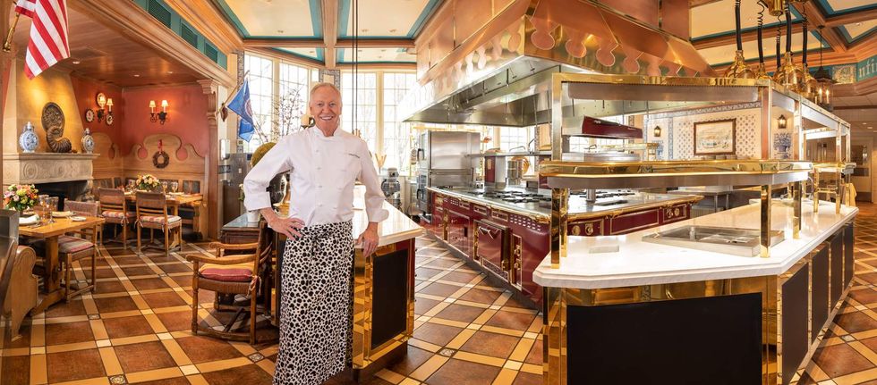\u200bChef Patrick O\u2019Connell in the kitchen at The Inn at Little Washington.