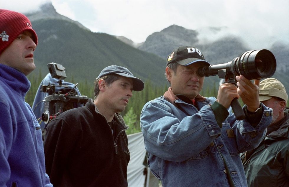 \u200bCinematographer Rodrigo Prieto and director Ang Lee on the set of Brokeback Mountain.