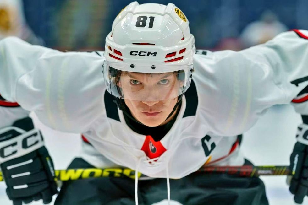 \u200bConnor Storrie as Ilya Rozanov on Heated Rivalry