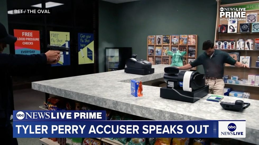 \u200bDerek Dixon on \u200bTyler Perry's The Oval\u200b, shown via \u200bABC News Live