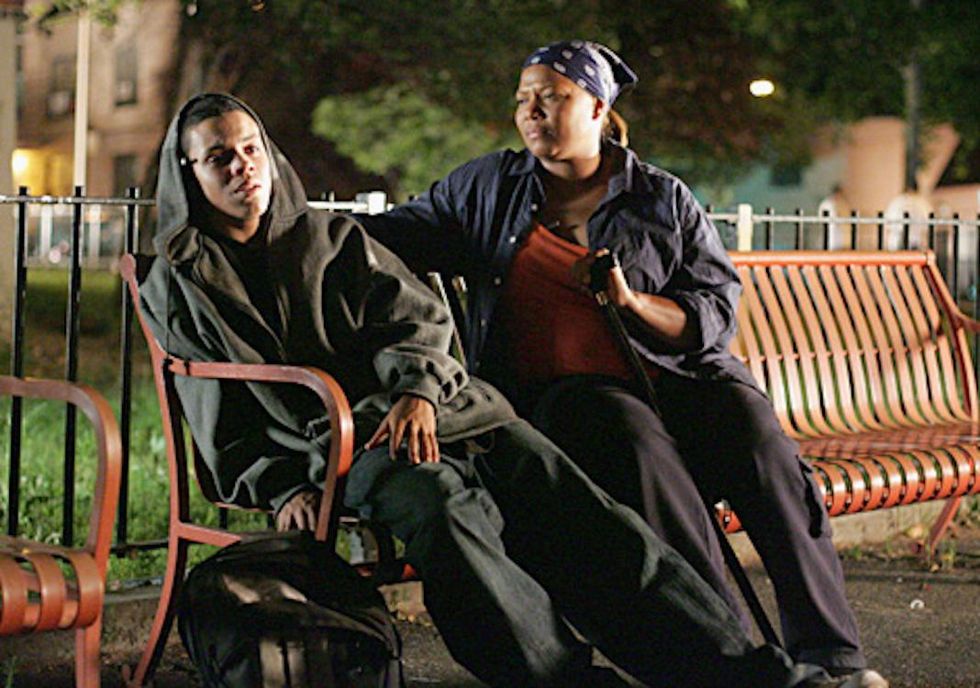 \u200bEvan Ross and Queen Latifah in Life Support