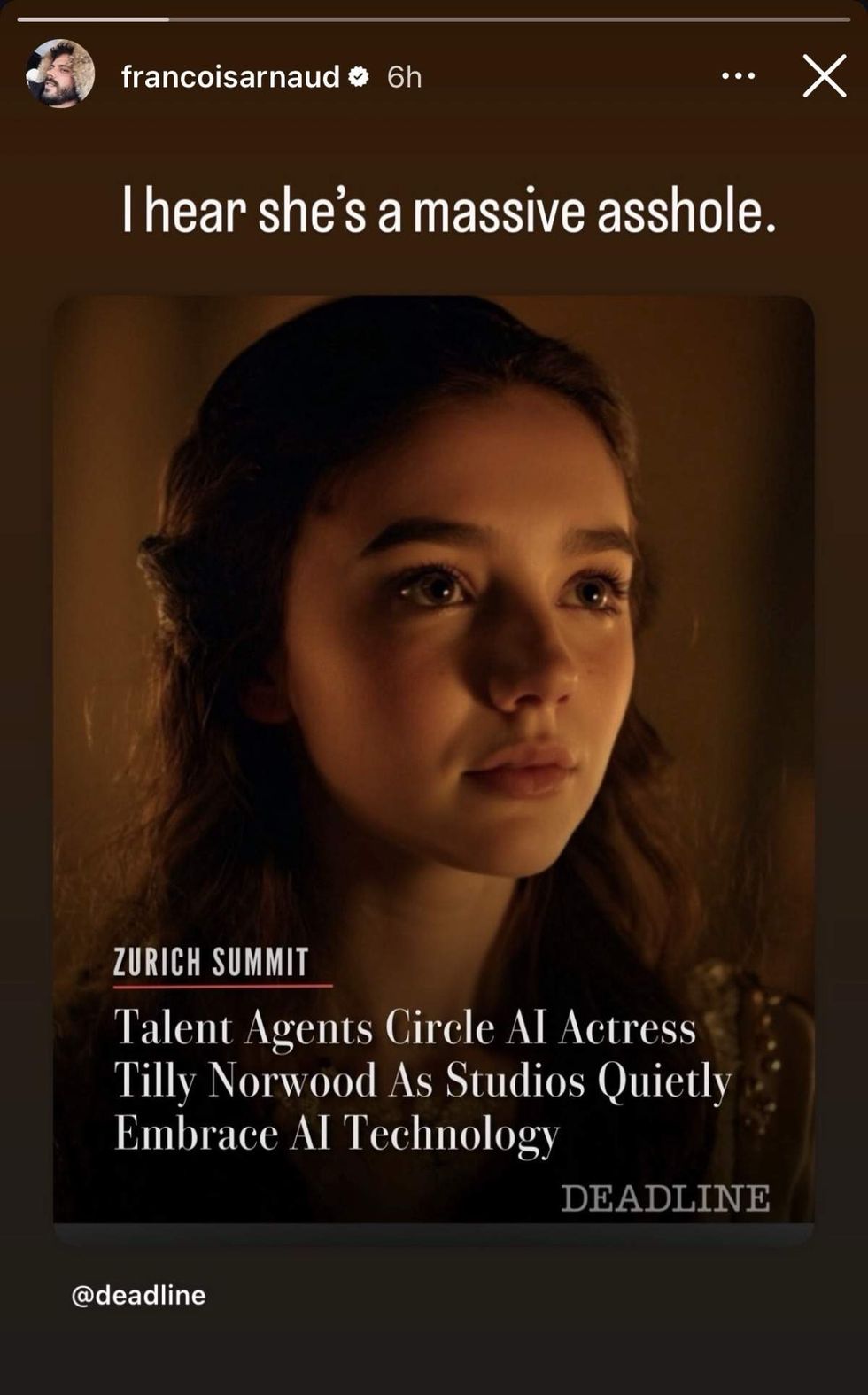 \u200bFran\u00e7ois Arnaud via Instagram Story