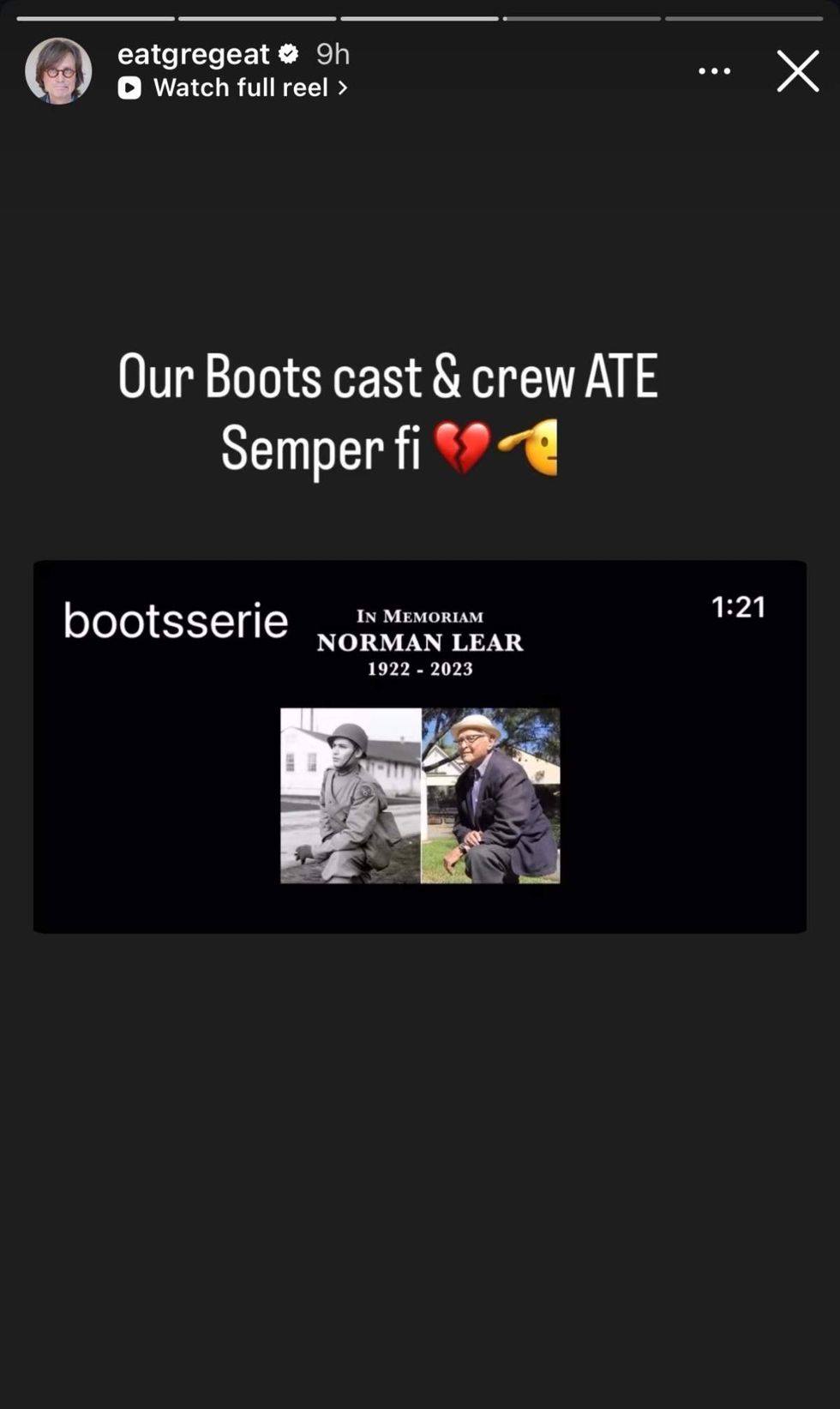 \u200bGreg Cope White via Instagram Story