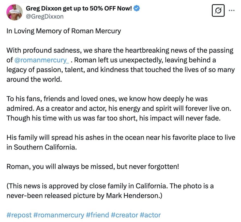 \u200bGreg Dixxon via X/Twitter
