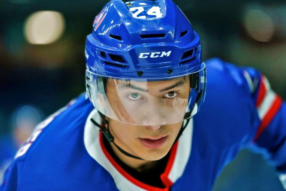 \u200bHudson Williams as Shane Hollander on Heated Rivalry season 1