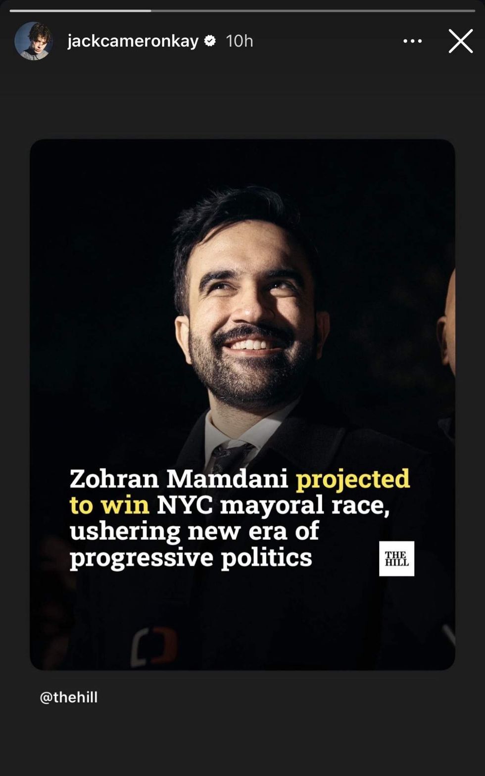 \u200bJack Cameron Kay via Instagram Story