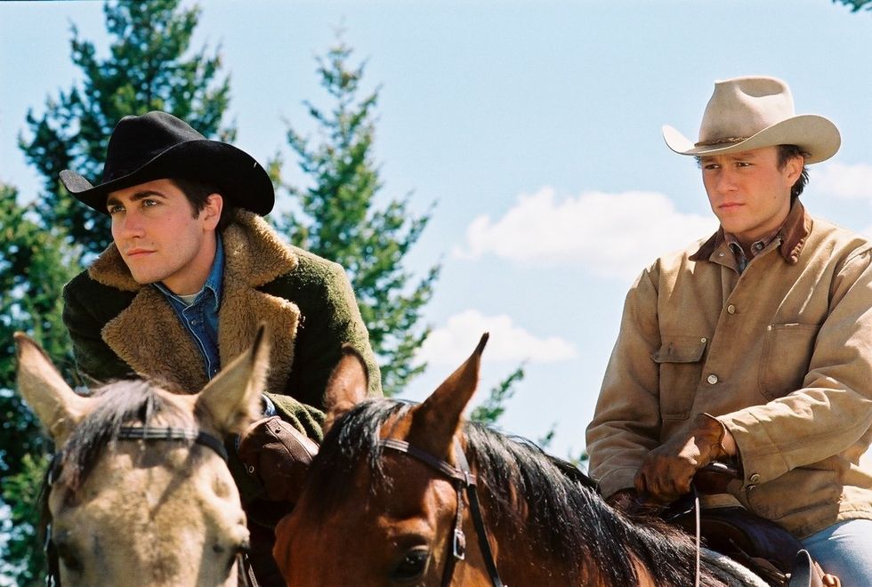 \u200bJake Gyllenhaal and Heath Ledger in Brokeback Mountain