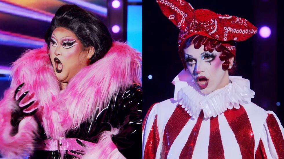 \u200bJoella and Suzie Toot on RuPaul's Drag Race season 17 episode 15
