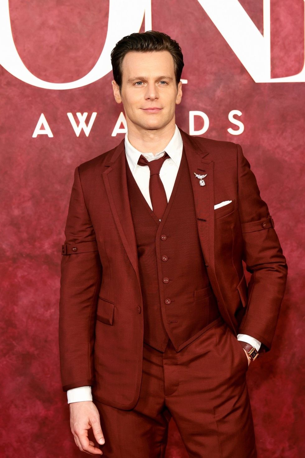 \u200bJonathan Groff attending the 2025 Tony Awards