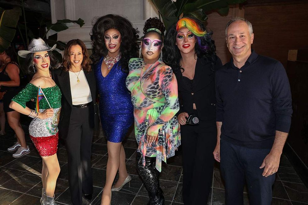 \u200bKamala Harris and Doug Emhoff stopped by The Abbey on June 13.