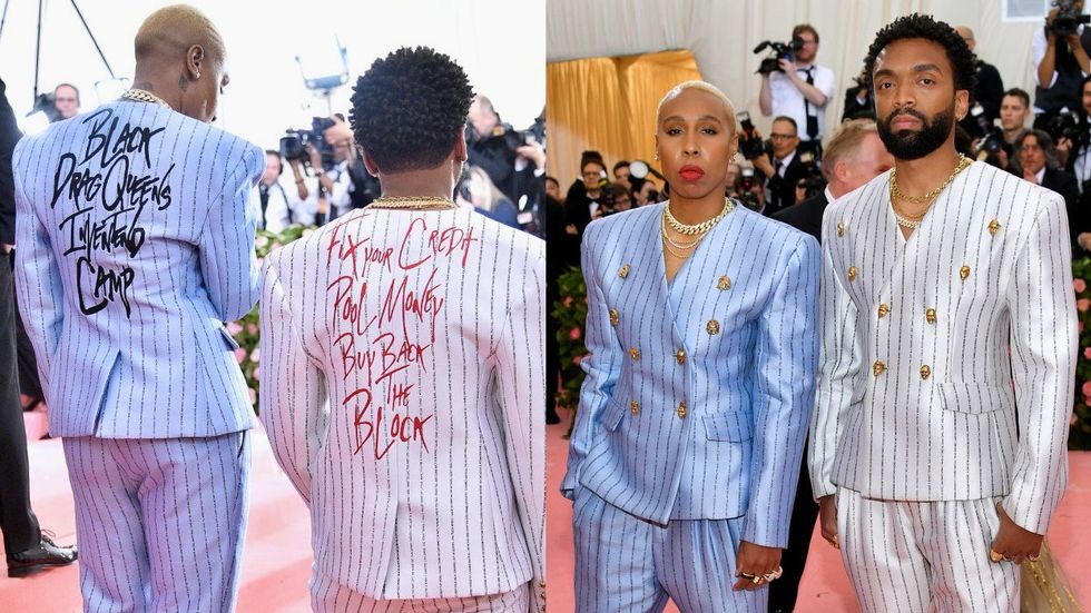 \u200bLena Waithe and Kerby Jean-Raymond attends the 2019 Met Gala celebrating "Camp: Notes On Fashion" at the Metropolitan Museum of Art