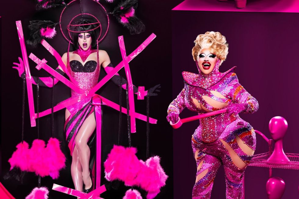 \u200bLydia B Kollins and Mistress Isabelle Brooks in the promo images for RuPaul's Drag Race All Stars season 10