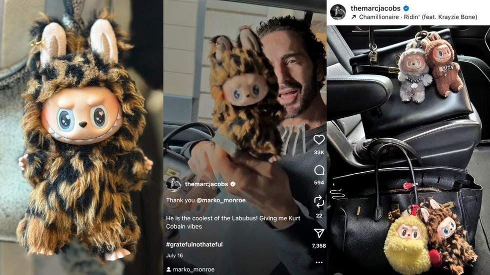 \u200bMarc Jacobs seen with his custom Labubu made by Marko Monroe
