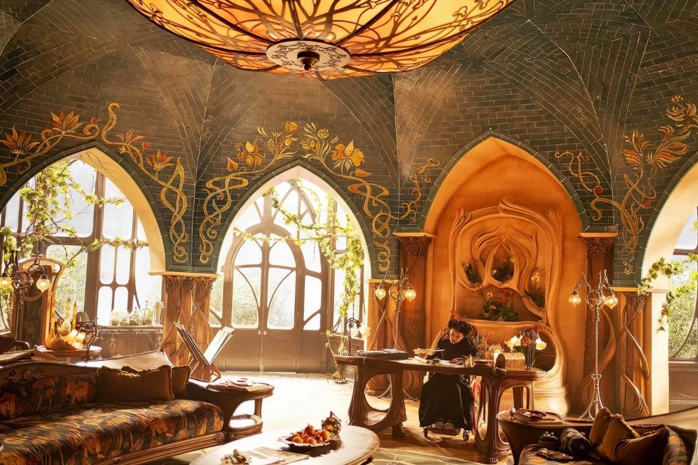 \u200bMarissa Bode as Nessarose at the Governor's Mansion in Wicked: For Good