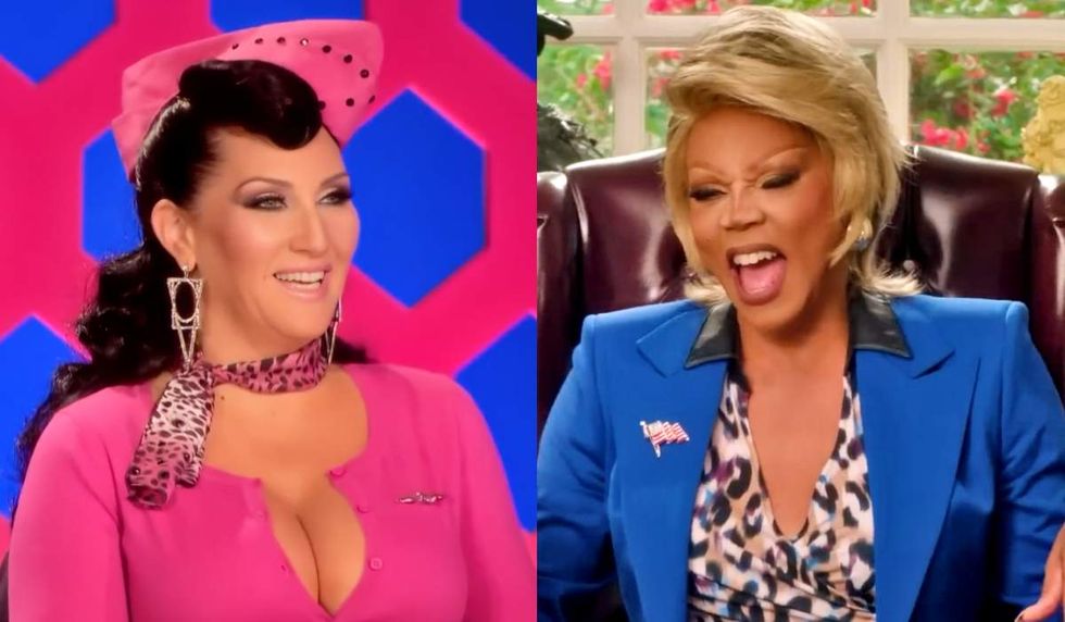 \u200bMichelle Visage on RuPaul's Drag Race; RuPaul in Stop! That! Train!