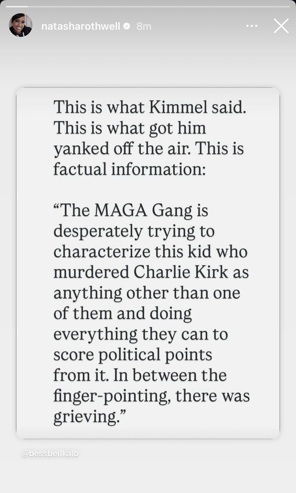 \u200bNatasha Rothwell via Instagram Story