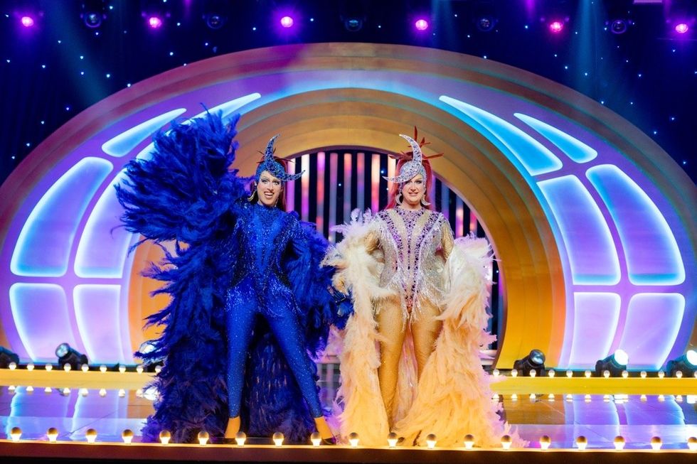 \u200bPythia and Nehellenia on RuPaul's Drag Race Global All Stars episode 9