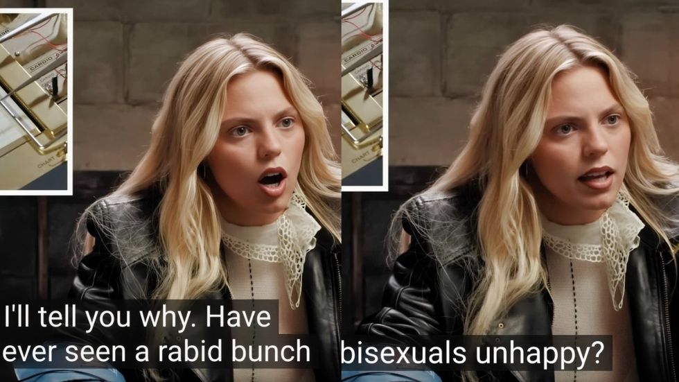 \u200bRene\u00e9 Rapp answers a question about her fandom in a Lie Detector Test video from Vanity Fair.