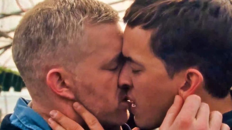 \u200bRussell Tovey as Andrew Waters and Tom Blyth as Lucas Brennan in Plainclothes