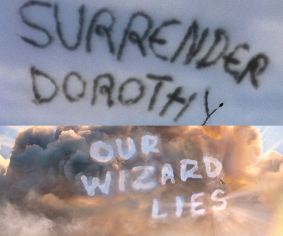 \u200bSky message in The Wizard of Oz; Sky message in Wicked: For Good