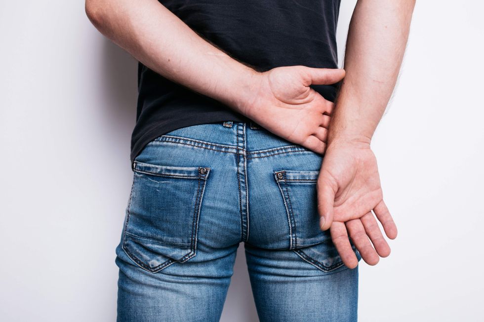 \u200bThe backside of a man.