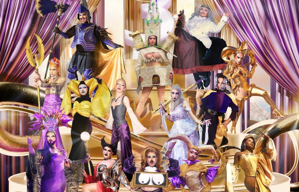 \u200bThe cast of warriors competing on Drag Duel season 3