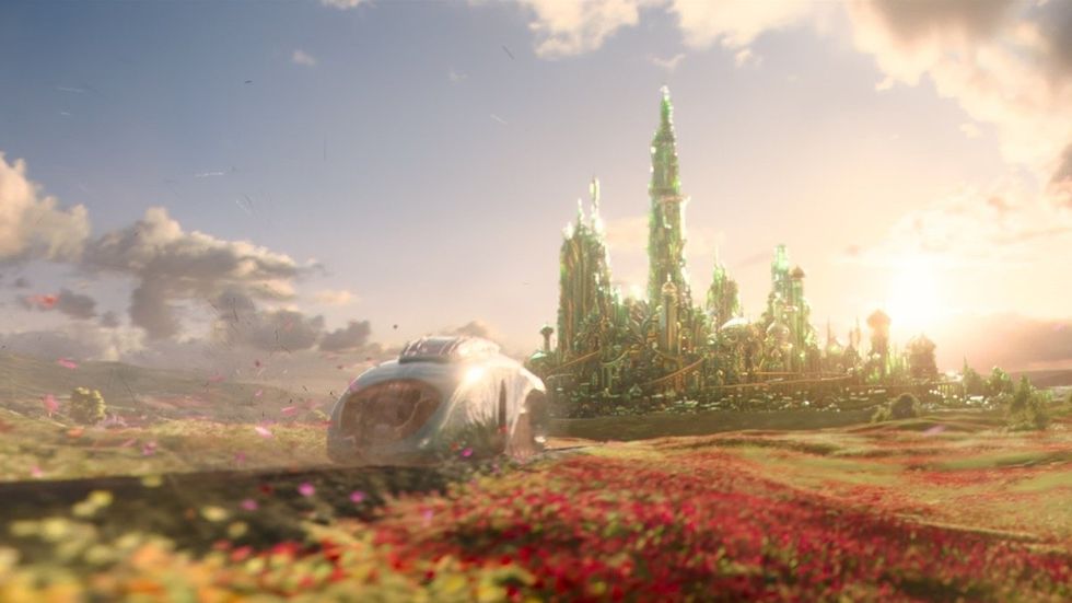 \u200bThe green train to Emerald City in \u200bWicked\u200b
