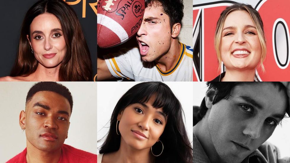 \u200bThe LGBTQ+ cast of Overcompensating as 2025 Out100 honorees