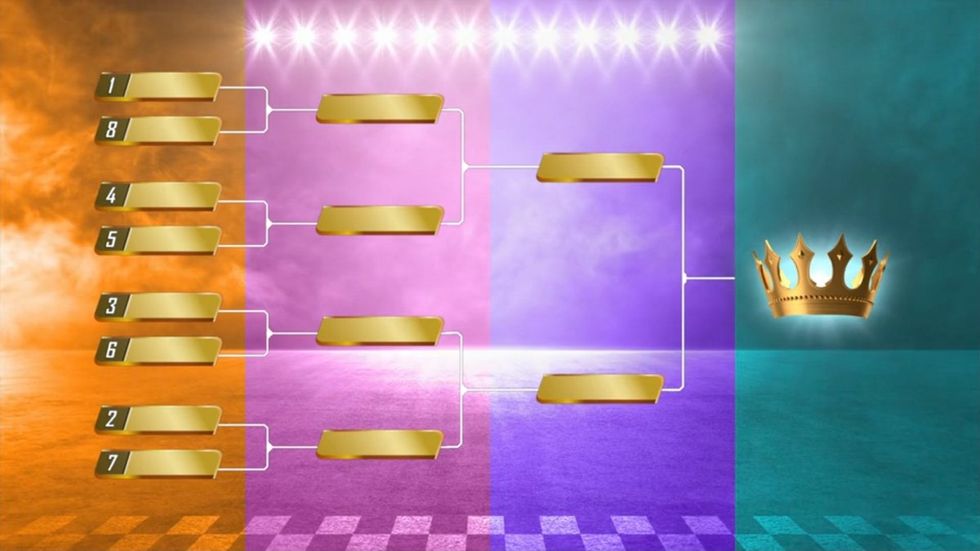 \u200bThe seeding bracket used in the lip sync for the crown on RuPaul's Drag Race All Stars season 10