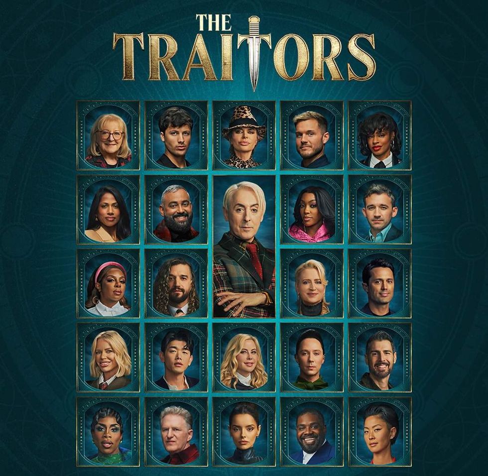 \u200bThe wall of cast members on The Traitors season 4