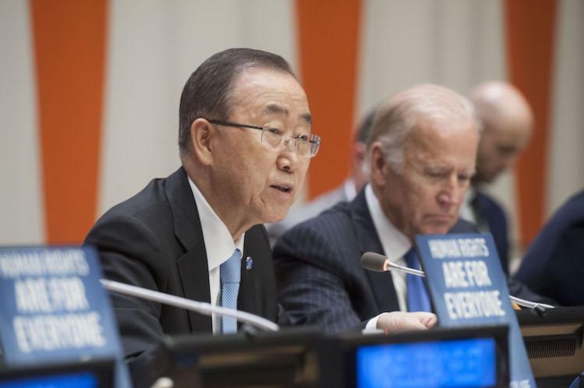 UN Ban Ki-moon Joe Biden