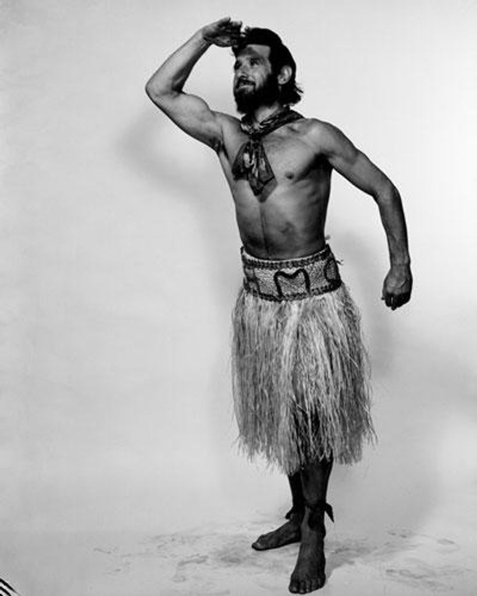Unknown with Grass Skirt, Los Angeles, c. 1950