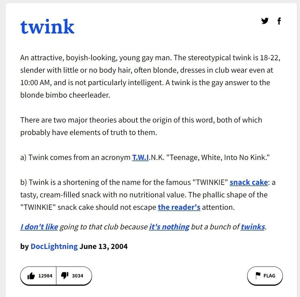 urban dictionary twink definition