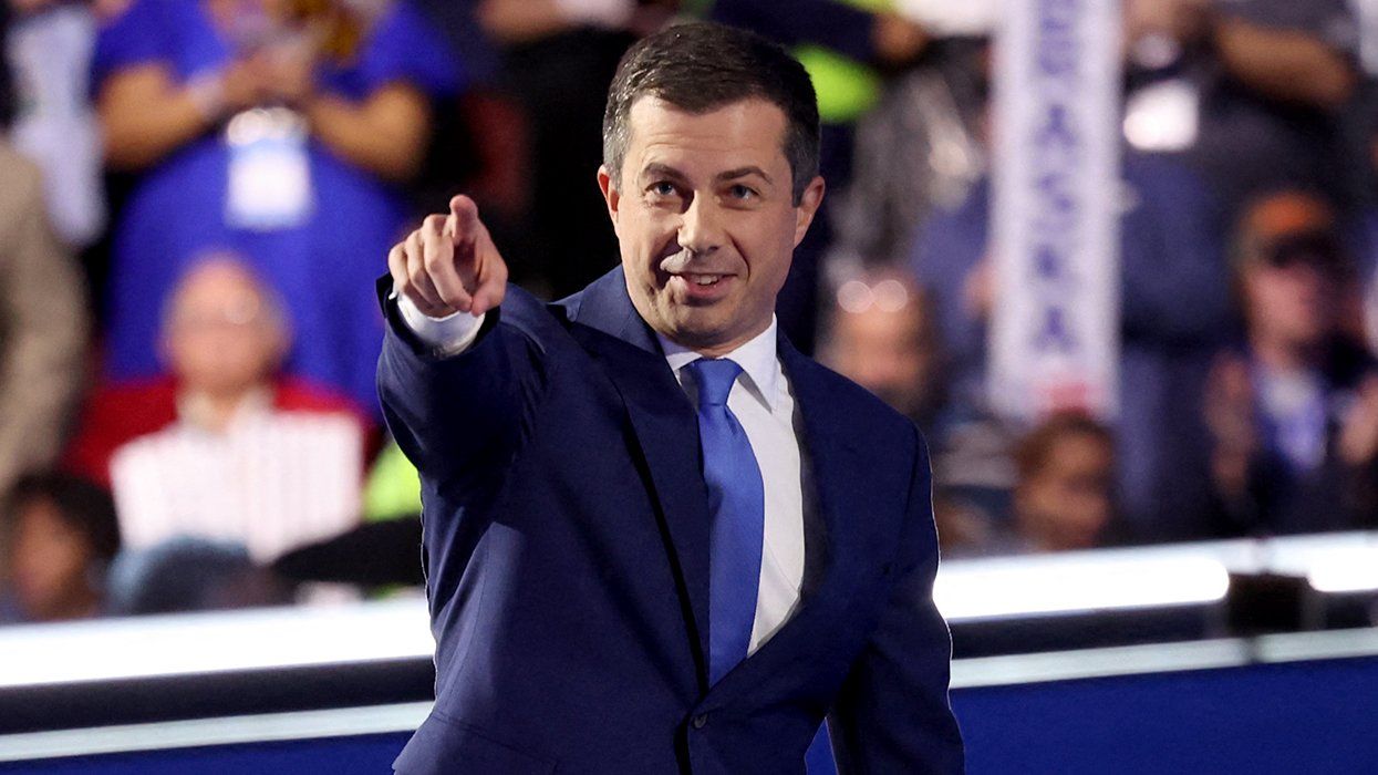 US Transportation Secretary Pete Buttigieg on the third day of the Democratic National Convention 2024 DNC